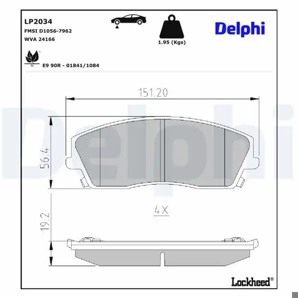 DELPHI LP2034 | Fren Balatası