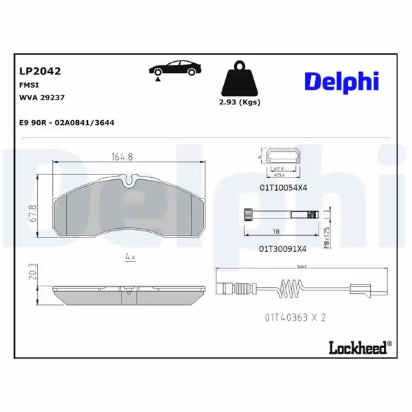 DELPHI LP2042 | Fren Balatası