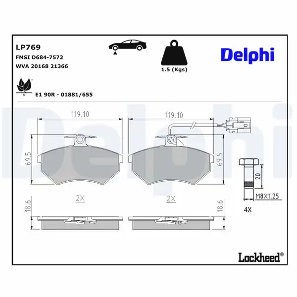 DELPHI LP769 | Fren Balatası