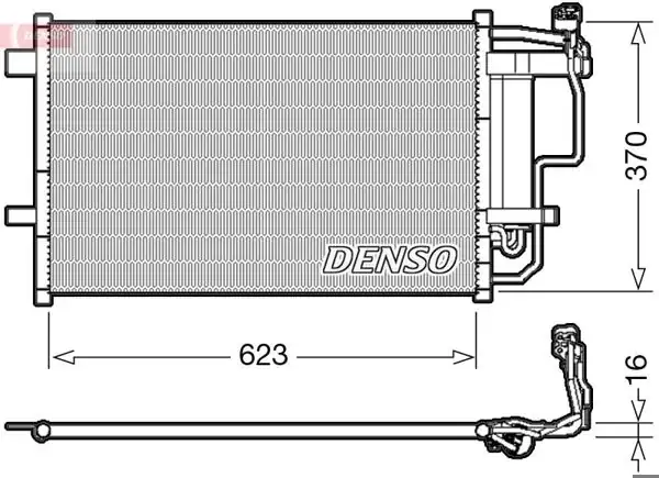 DENSO DCN44007 | Klima Radyatör Mazda: 3 2009-580×370×16