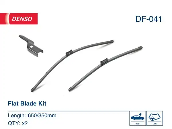 DENSO DF041 | Silecek Süpürgesi Takım Hyundai i20 2010-, Pulsar 2015-, Mokka, Accent Blue 650-350mm