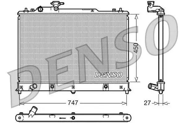 DENSO DRM44025 | Su Radyatörü Mazda Cx-7 09-13