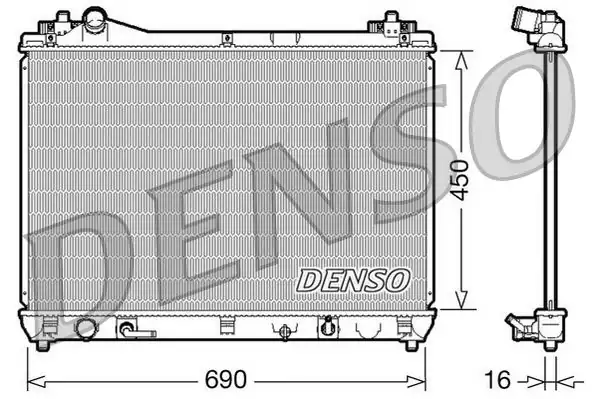 DENSO DRM47017 | Su/Klima Radyatörü Suzuki Grand Vitara 2.0-2.4 05-15 Otomatik Benzinli 09-