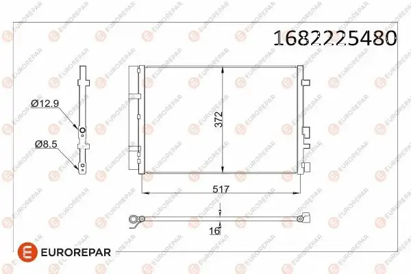Eurorepar 1682225480 Psa Erp Klima Radyatörü Hyundai İ20 II