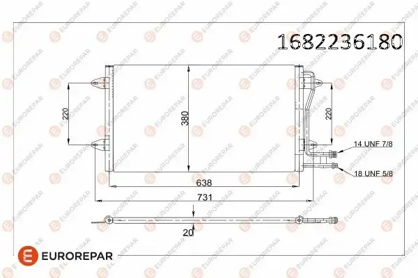 Eurorepar 1682236180 Klima Radyatörü VW LT 28 46 II LT Bm 96 06