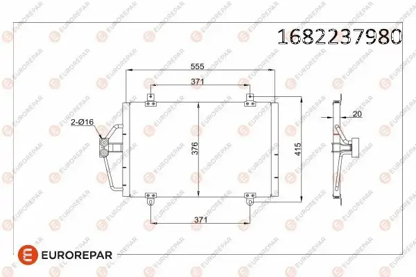 Eurorepar 1682237980 Renault Megane İ Scenic İ 1 6 2 0 16v 1 9 Dtı Klima Radyatörü 96 99