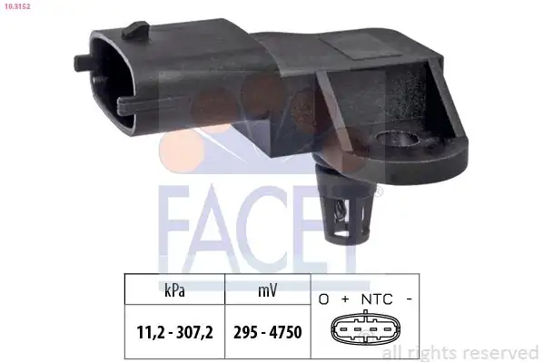 FACET 10-3152 | Hava Basınç Sensörü Opel Antara 2 0 Chevrolet Captiva C100 2 0d