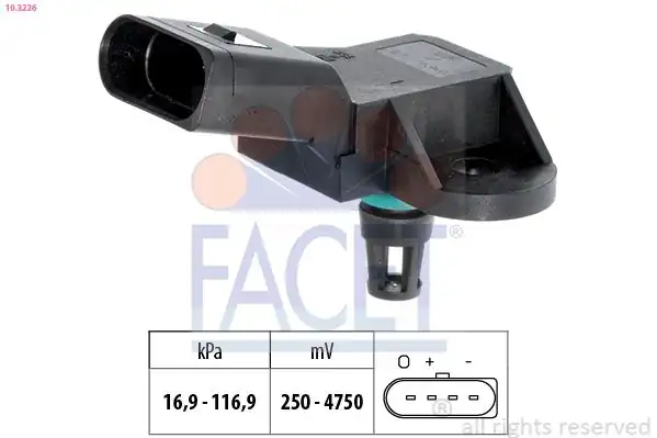 FACET 10-3226 | Map Basınç Sensörü Passat 97 05 A4 95 01 A6 98 05 Superb 02 08