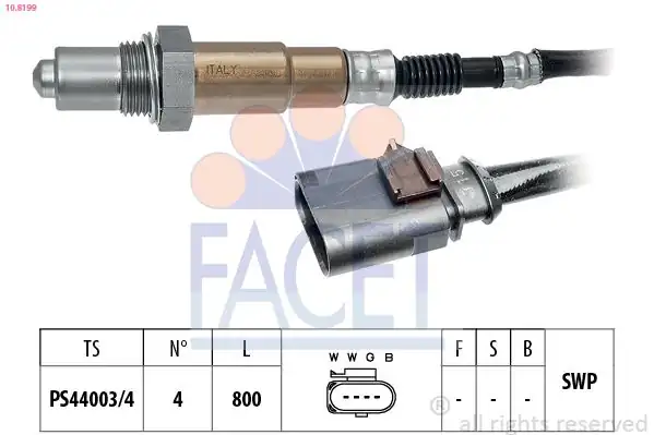 FACET 10-8199 | Oksijen Sensörü Volkswagen Passat 1 4 TSI CZCA