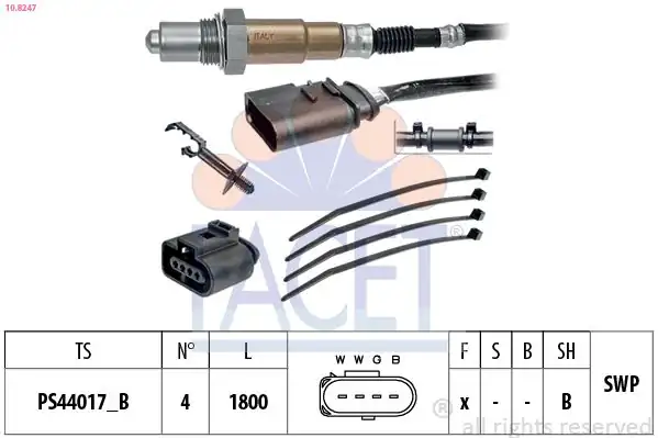 FACET 10-8247 | Oksijen Sensörü Opel Astra G H 1 2 16v 1 4 2004 Z10