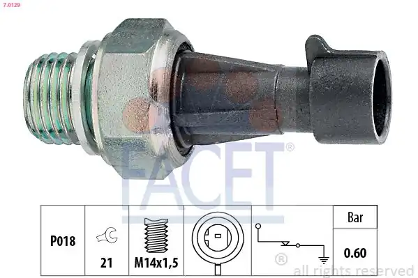 FACET 7-0129 | Yağ Basınç Müşürü 0 60 Sensörü Daily IV V 11 Ducato Boxer Jumper 14 Fuso Canter Tfa 12 Euro5