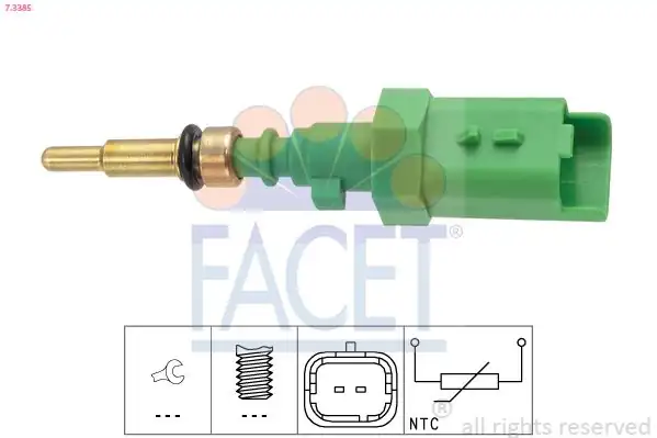 FACET 7-3385 | Su Sıcaklık Sensörü C3 C4 C Elysee Ds3 Ds4 Jumpy Berlingo 2008 208 3008 301 308 5008 Partner Expert