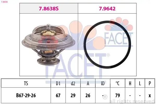 FACET 7-8638 | Termostat 79 Contalı Iveco Eurocargo İ III 120 180 91 15