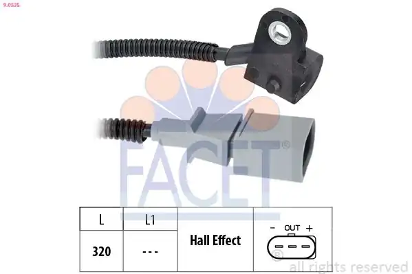 FACET 9-0535 | Sensör Eksantrik Devir VW 1 4 2 5 TDI 01 Caddy III Crafter Golf V VI Jetta III Tiguan A3 A6 Leon Octavia II