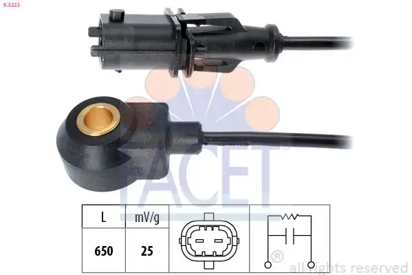 FACET 9-3223 | Vuruntu Sensörü Opel Omega B X25xe X30xe Astra G Z20let