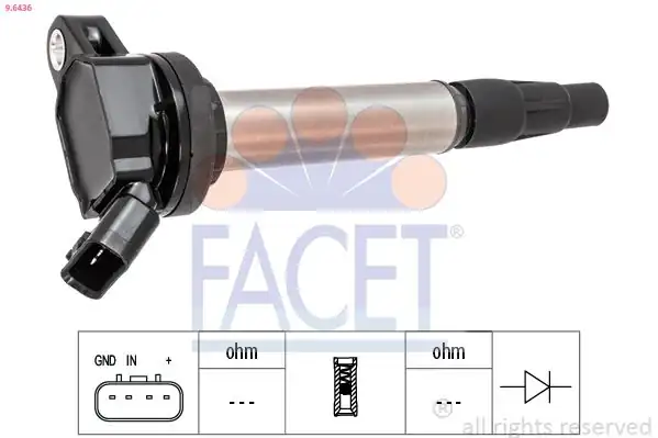 FACET 96436 | Ateşleme Bobini Toyota Corolla Auris Verso 16 18 20 08-Avensis Rav4 09-12