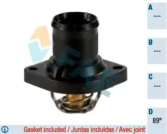 FAE 5205589 | Termostat 89°C 00 > Prt-Brl-206-306-307-1007-C4 1.4İ-1.6İ 8V-16V