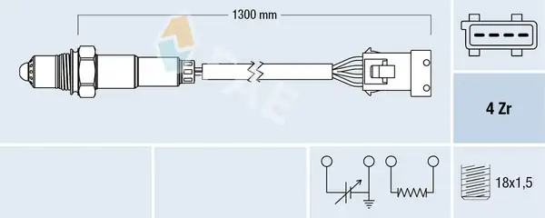 FAE 77210 | Oksijen Sensörü P306 Gtı P405 Ym P406 Xsara Zx Ax Xu10j4r 2 0 16v Boy 1250mm