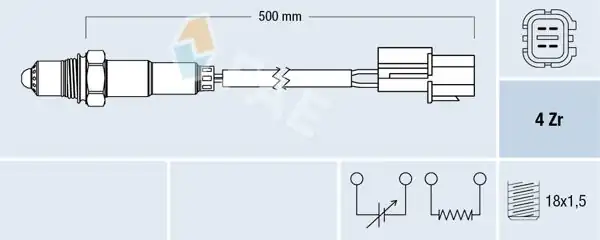 FAE 77344 | Oksijen Sensörü Manifold Aveo & Kalos 1.2 8V