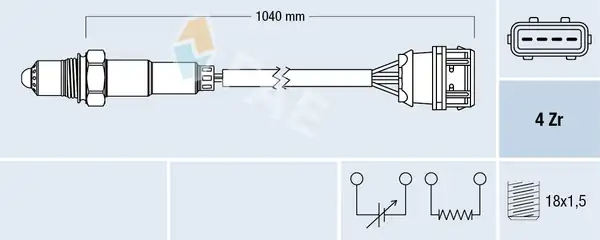 FAE 77373 | Oksijen Sensörü Volvo S40 İ 644 98 07 V40 99 04 1 6 1 8 2 0