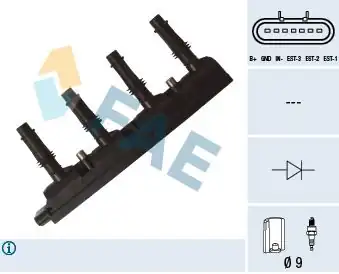 FAE 80322 | Ateşleme Bobini Meriva B 10 17 A14xer B14xer A14nel A14net B14nel Astra J 10 A14xer B14xer A14nel A