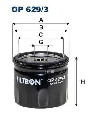 FILTRON OP629-3 | Yağ Filtresi Ford Focus C Max Fiesta Puma Connect Courier 1 0 1 5 Ecoboost 18