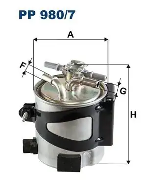 FILTRON PP980-7 | Mazot Filtresi Renault Megane II/Scenic II 1.5-2.0 DCI 05-09/05-08