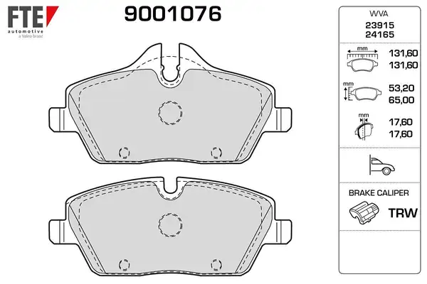FTE 9001076 | Fren Balatası Ön Bmw E87 F45 Mini R55 R56 R57 R58 F54 04