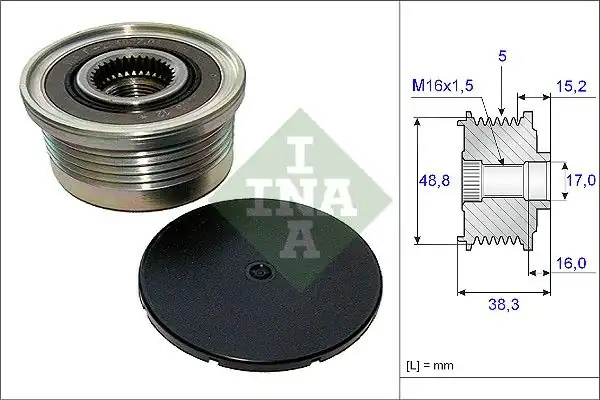 İna 535004810 Alternatör Kasnağı 5 Kanal Renault Laguna II Traffic Master Opel Vivaro Movano 1 9 dCi 01