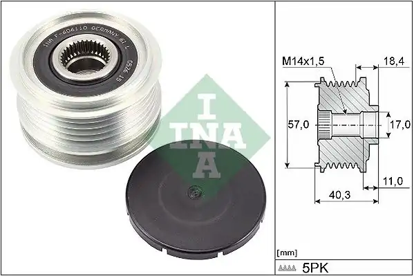 İna 535029510 Alternatör Rulmanı Hyundai Tucson İ30 Kia Ceed 1 4 1 6 CRDI
