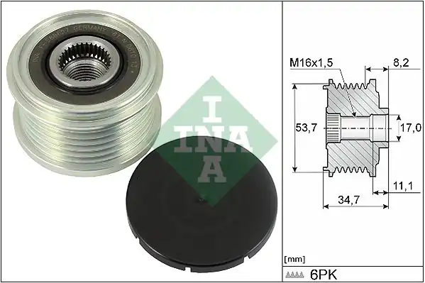 İna 535032710 Alternatör Kasnağı Opel Corsa E 1 3 CDTI Combo 1 3 CDTI B13 Dtc