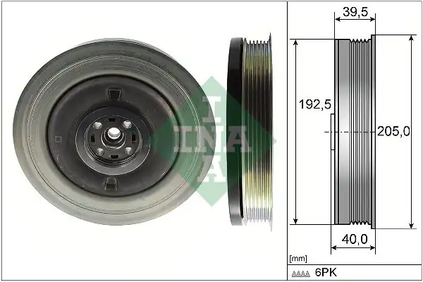 İna 544050310 Krank Kasnağı Volvo S60 S90 V60 V90 Xc60 Xc90 T6 T8 14
