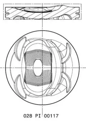 MAHLE 028PI00117002 | Piston 76 50 mm 0 50 VW Golf Polo Scirocco Seat Ibiza 1 4 TSI CAVD BMY BLG