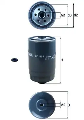 MAHLE KC503D | Mazot Filtresi Hyundai i30 Santa Fe Sorento 15-