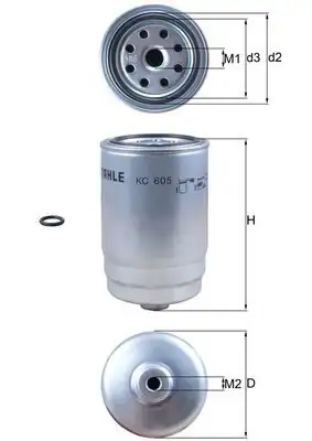 MAHLE KC605D | Yakıt Filtresi Hyundai Kona Ix20 Tucson Kia Sportage Venga 1.4-2.0 CRDI