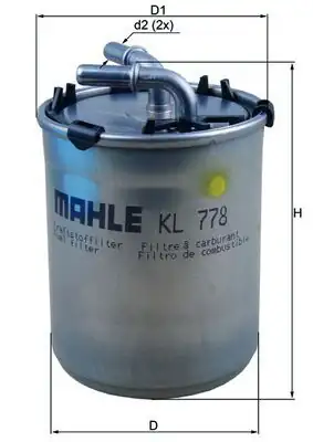 MAHLE KL778 | Yakıt Filtresi VW Polo/Cordoba/Fabia/A1 1.2-1.4 TDI 09-