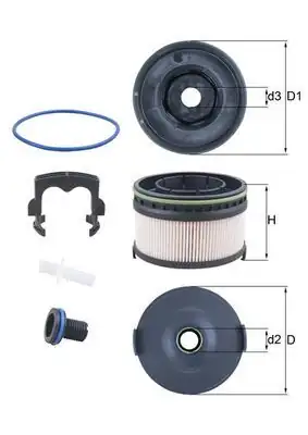 MAHLE KX568KIT | Mazot Filtresi Mercedes W205 W213 W222 C257 Vito Sprinter OM654 2016>