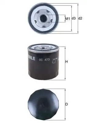 MAHLE OC473 | Yağ Filtresi Uno 45 Panda Tempra Alfa 145 146 164 Ibiza I Terra