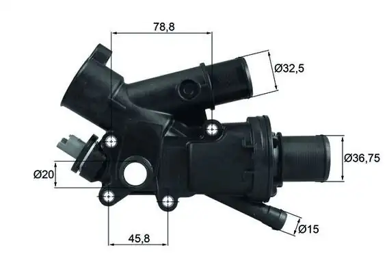 MAHLE TH4383 | Termostat / Termostat 83°C Plastik Govdelı Müşürlü (Peugeot 308-3008-5008 2.0Hdı)