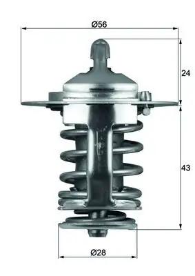 MAHLE TX7082 | Termostat 82°C Toyota Corolla 1.4/1.6/1.8 VVTi Hyundai Starex/H100