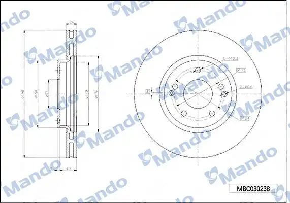 MANDO MBC030238 | Fren Diski Ön Ssangyoung Korando 10 298-5