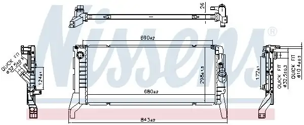 NISSENS 606789 | Radyatör Bmw F39 F40 F44 F48 F54 F60 B37 B47
