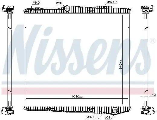 NISSENS 672900 | Motor Su Radyatörü Scania P G R T Seri 04 Cercevesiz M-T