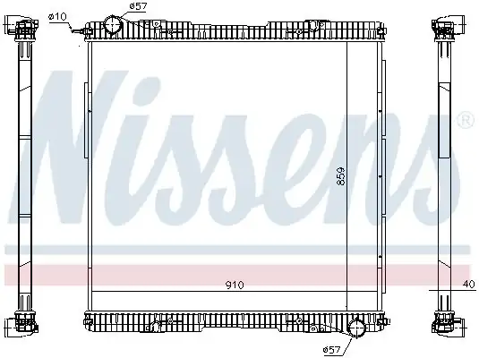 NISSENS 672920 | Motor Su Radyatörü Scania P G R T Serisi 04 Cercevesiz A-T M-T