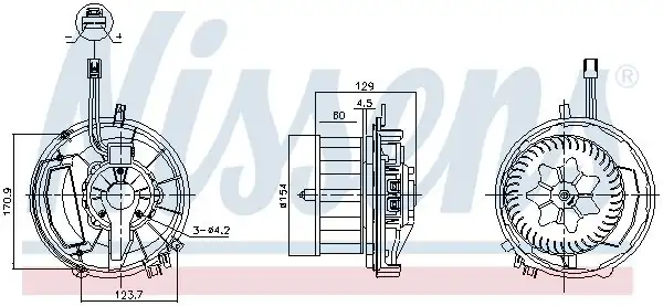NISSENS 87524 | Kalorifer Fan Motoru VW Audi Skoda