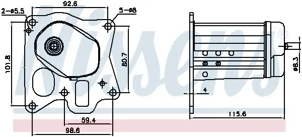 NISSENS 989455 | Egr Valfi Soğutucusu Opel Insignia A 2 0d