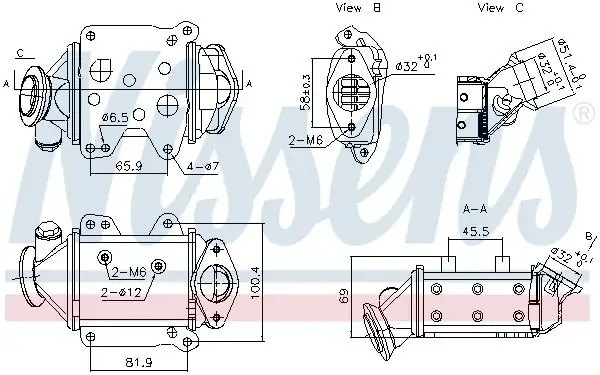 NISSENS 989457 | Egr Soğutucu Euro 6 Fiat Egea Doblo Fiorino 500l 500x Punto 1 3 JTD Combo Corsa E 1 3 CDTI