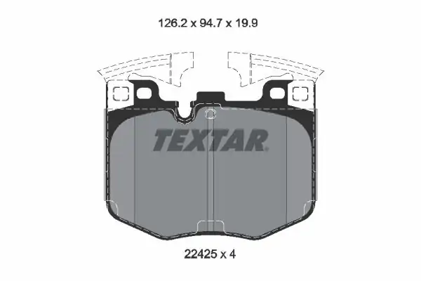 TEXTAR 2242501 | Fren Balatası Ön Bmw G20 G21 G30 G31 G32 G12 G14 G15 G16 X3 G01 X4 G02 X5 G05 X6 G06 X7 G07 Z4 G29 17