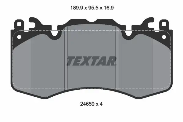 TEXTAR 2465901 | Fren Balatası Ön Range Rover Discovery III IV Sport 2 0 Td4 3 0 D 4 4 D 5 0 13 19