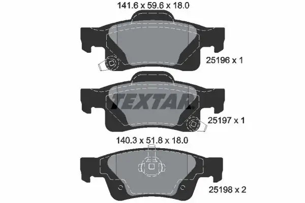 TEXTAR 2519601 | Textar / Fren Balatası